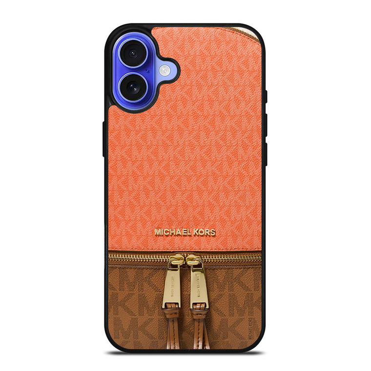 MICHAEL KORS MK LOGO BACKPACK ORANGE BAG iPhone 16 Case Cover