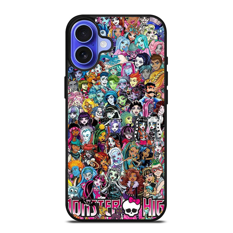 MONSTER HIGH COLLAGE iPhone 16 Case Cover