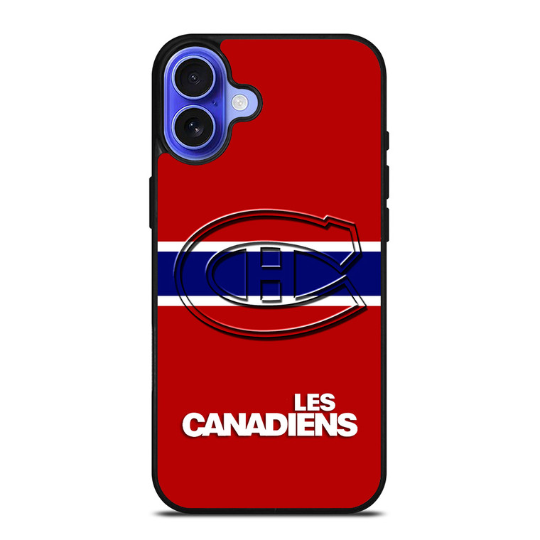 MONTREAL LES CANADIENS STRIPED LOGO iPhone 16 Case Cover