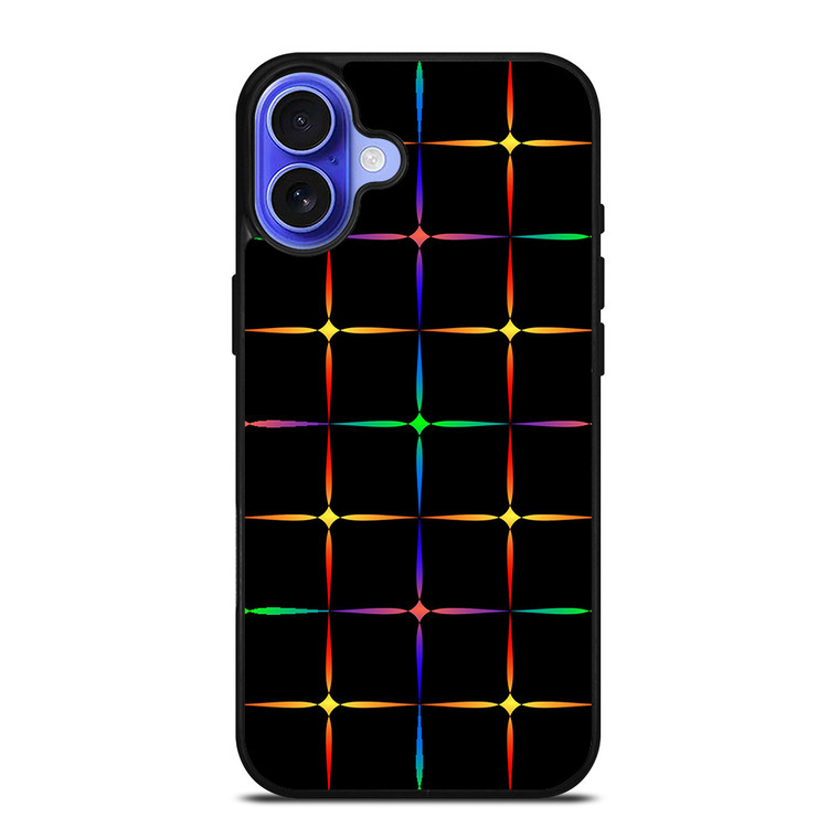 NEON DIAMONDS PATTERN iPhone 16 Case Cover NEON DIAMONDS PATTERN iPhone 16 Case Cover