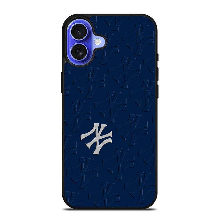 NEW YORK YANKEES ICON LOGO BASEBALL BLUE iPhone 16 Case Cover