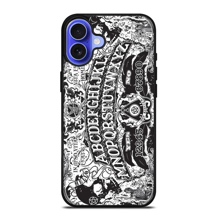 OUIJA BOARD BLACK AND WHITE iPhone 16 Case Cover