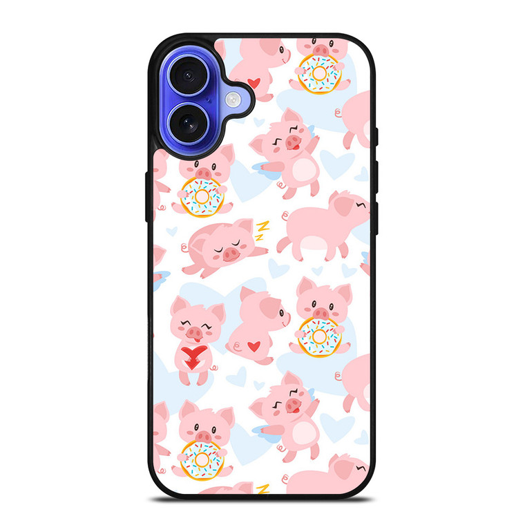 PINK BABY PIGS PATTERN iPhone 16 Case Cover