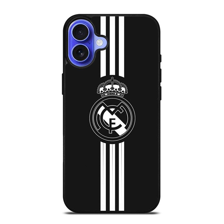 REAL MADRID FC BLACK LOGO iPhone 16 Case Cover REAL MADRID FC BLACK LOGO iPhone 16 Case Cover