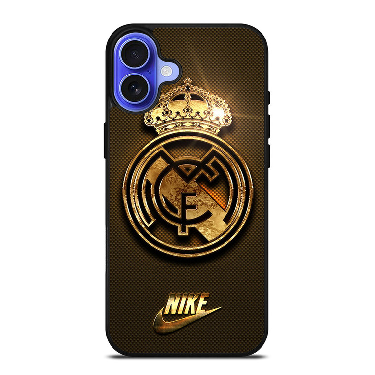 REAL MADRID GOLD LOGO iPhone 16 Case Cover