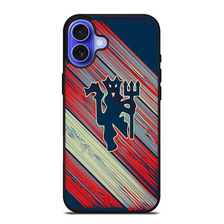 RED DEVILS MANCHESTER UNITED FC FOOTBALL CLUB LOGO iPhone 16 Case Cover