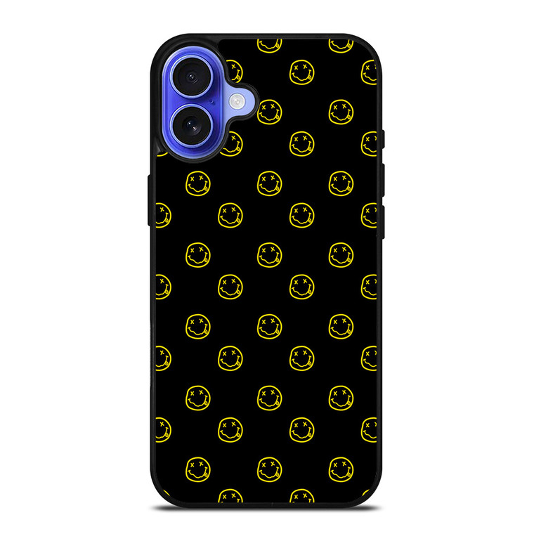 SMILEY FACE NIRVANA PATTERN iPhone 16 Case Cover