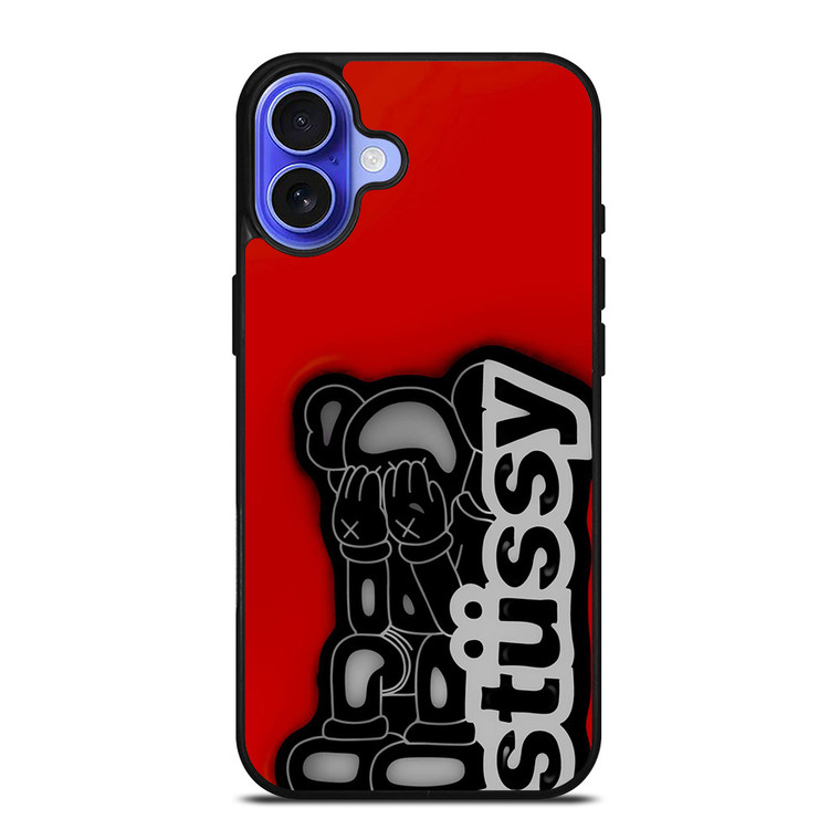 STUSSY X KAWS iPhone 16 Case Cover STUSSY X KAWS iPhone 16 Case Cover