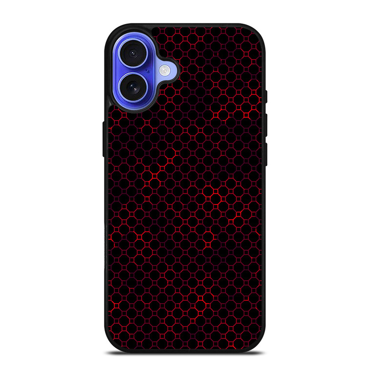 STYLISH HEXAGONAL RED PATTERN iPhone 16 Case Cover STYLISH HEXAGONAL RED PATTERN iPhone 16 Case Cover