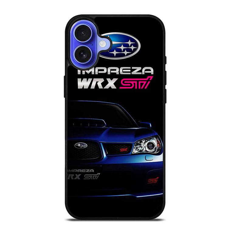 SUBARU IMPREZA WRX STI BLUE CAR iPhone 16 Case Cover