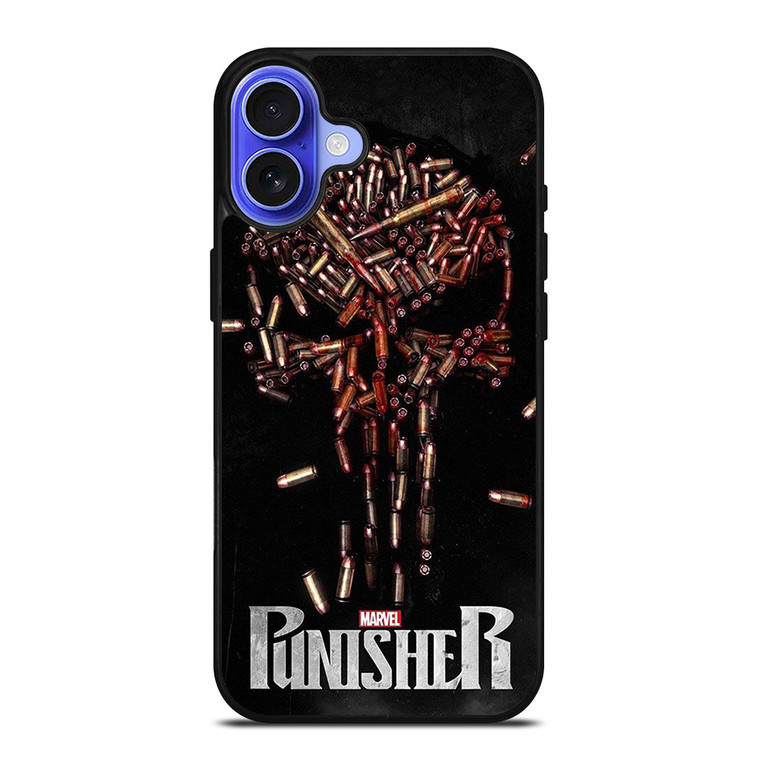THE PUNISHER SKULL BULLET LOGO FRANK CASTLE MARVEL iPhone 16 Case Cover