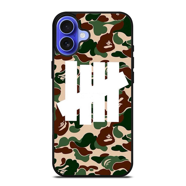 UNDEFEATED BAPE CAMO iPhone 16 Case Cover