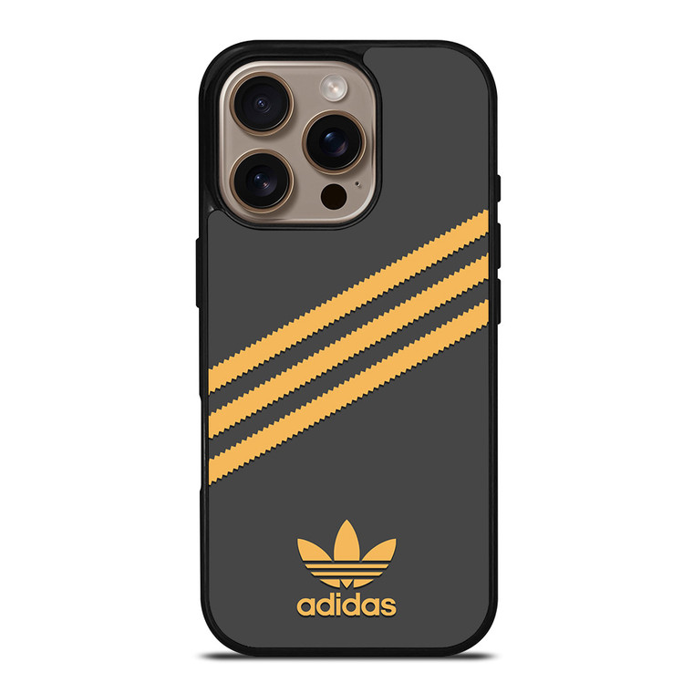 ADIDAS ORIGINALS STRIPES BLACK ORANGE iPhone 16 Pro Case Cover