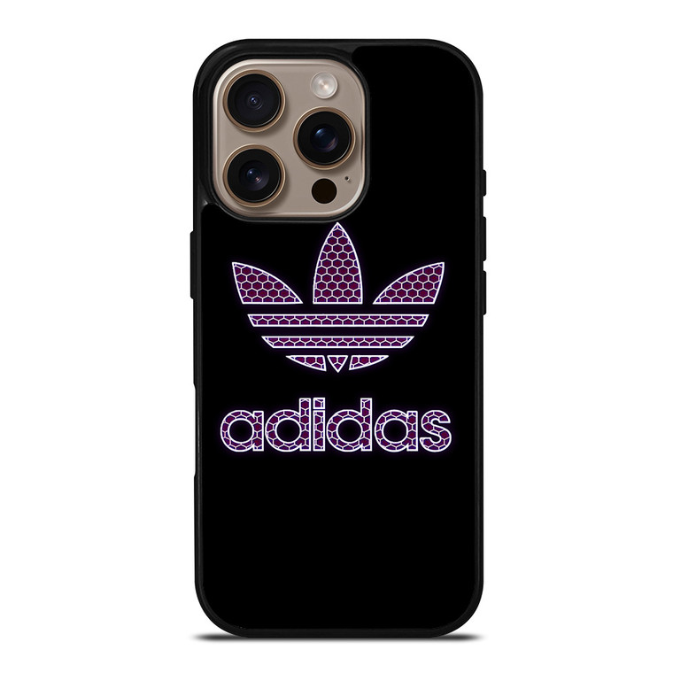 ADIDAS PURPLE NEON METAL iPhone 16 Pro Case Cover