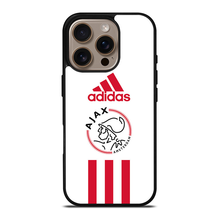 AJAX AMSTERDAM FC ADIDAS STRIPES iPhone 16 Pro Case Cover