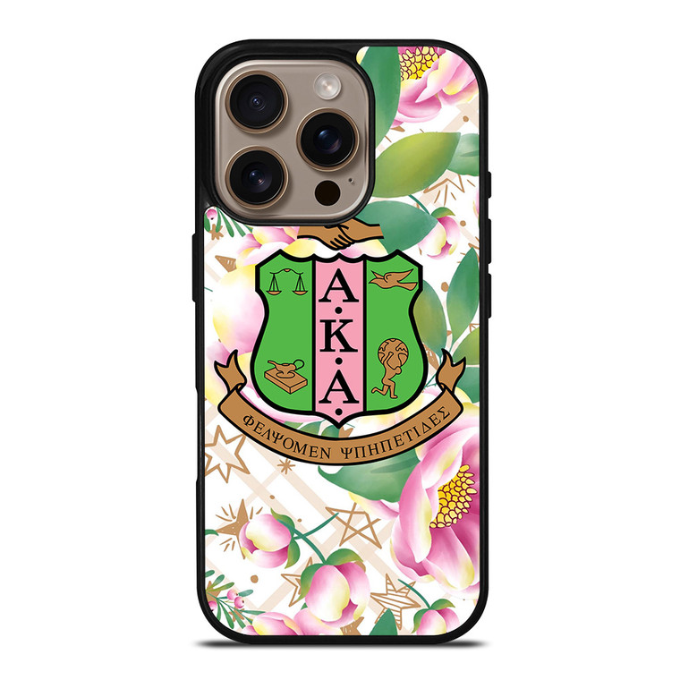 AKA PINK AND GREEN FLOWER LOGO iPhone 16 Pro Case Cover AKA PINK AND GREEN FLOWER LOGO iPhone 16 Pro Case Cover