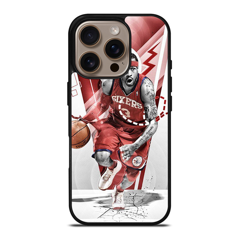 ALLEN IVERSON SIXERS BASKETBALL iPhone 16 Pro Case Cover