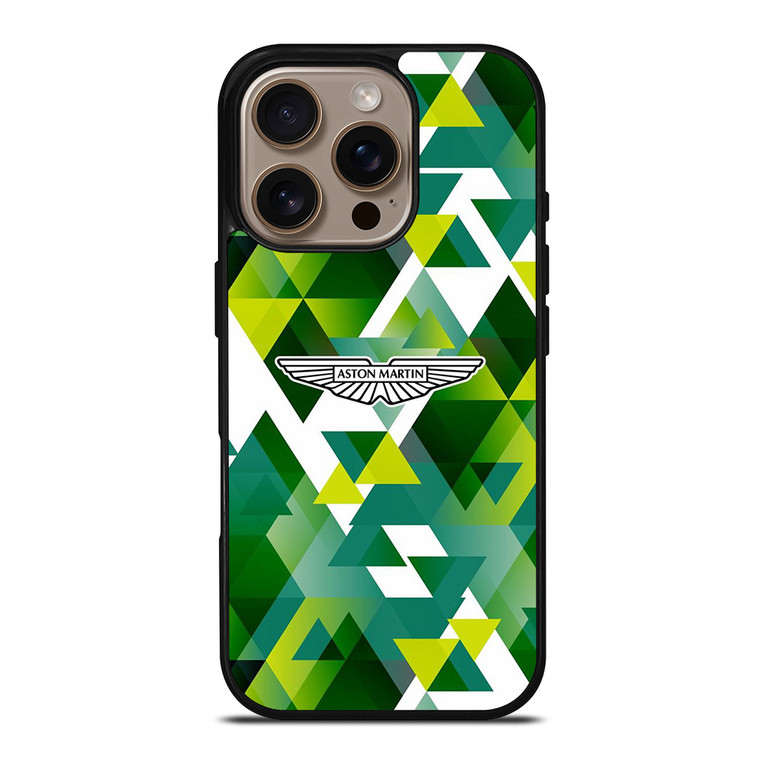 ASTON MARTIN LOGO GREEN TRIANGLE iPhone 16 Pro Case Cover