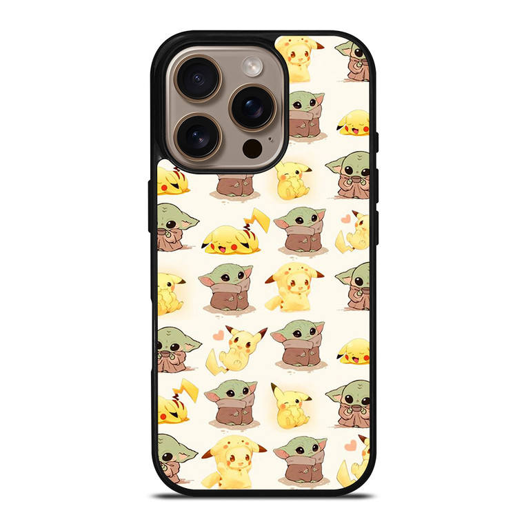 BABY YODA STAR WARS PIKACHU POKEMON iPhone 16 Pro Case Cover