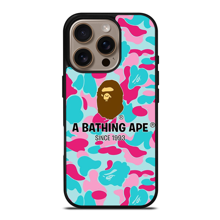 BAPE A BATHING APE CAMO iPhone 16 Pro Case Cover