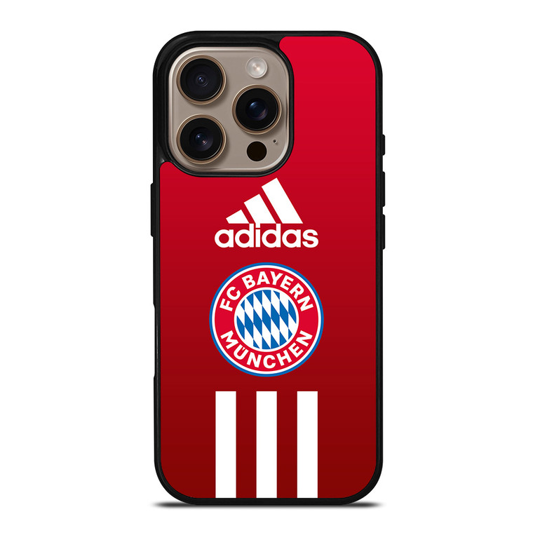BAYERN MUNCHEN FC ADIDAS STRIPES iPhone 16 Pro Case Cover
