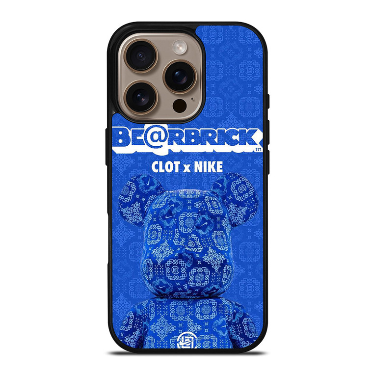 BEARBRICK CLOT X NIKE BLUE iPhone 16 Pro Case Cover