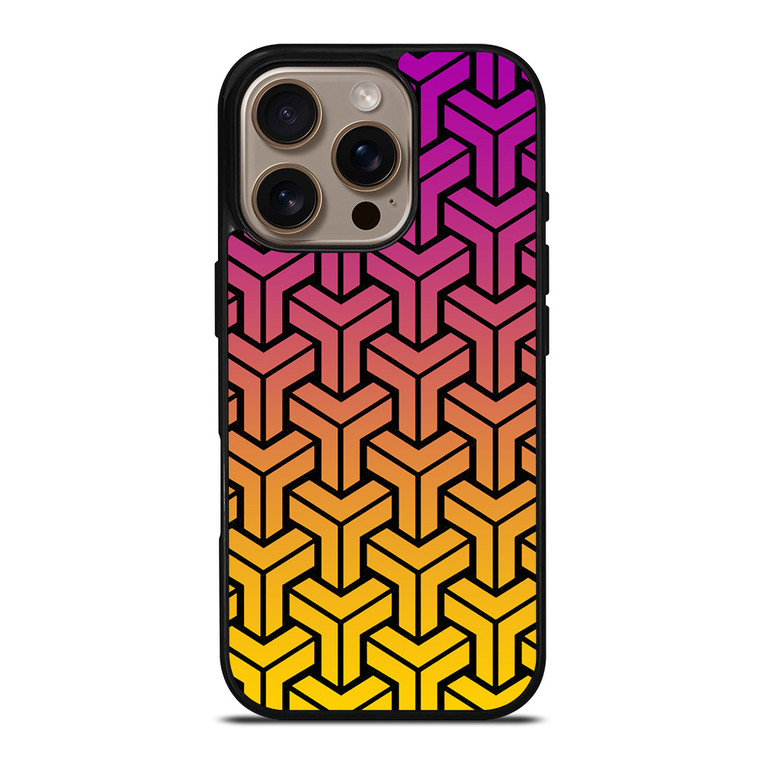BLACK MAMBA YELLOW PURPLE PATTERN iPhone 16 Pro Case Cover