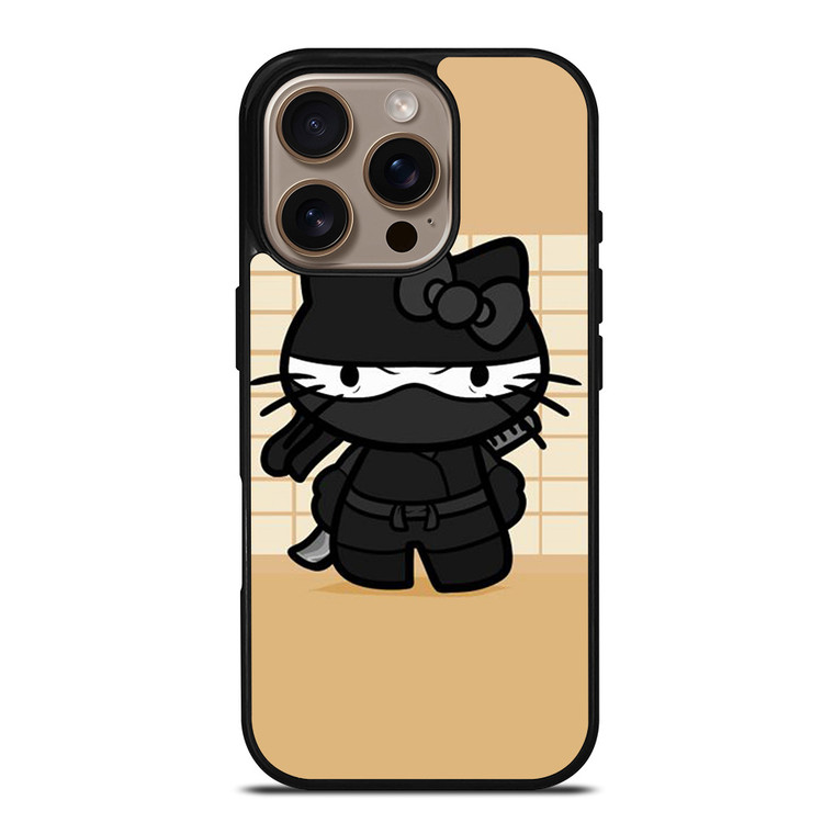 BLACK NINJA HELLO KITTY NINJA iPhone 16 Pro Case Cover