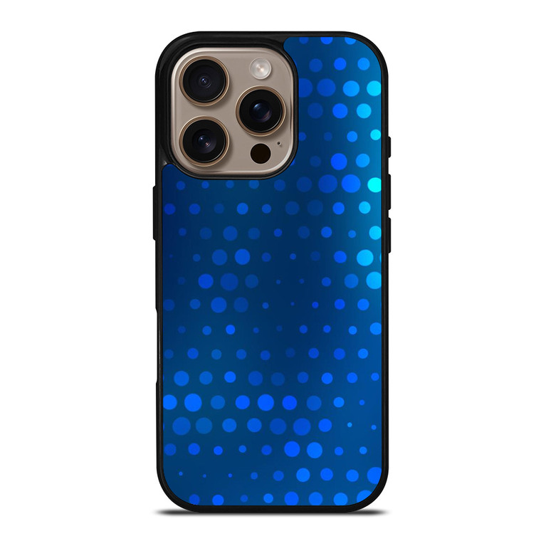 BLUE GRADIENT HALFTONE PATTERN iPhone 16 Pro Case Cover