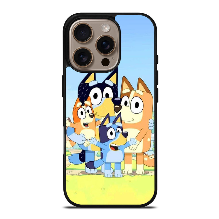 BLUEY CHARACTERS CARTOON iPhone 16 Pro Case Cover