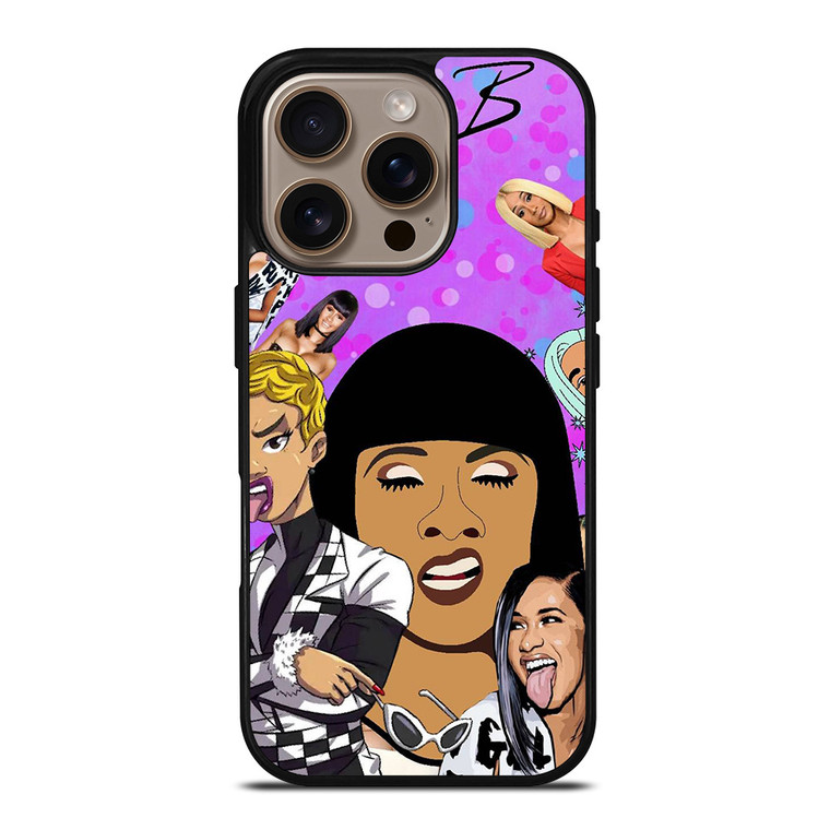 CARDI B CARTOON iPhone 16 Pro Case Cover