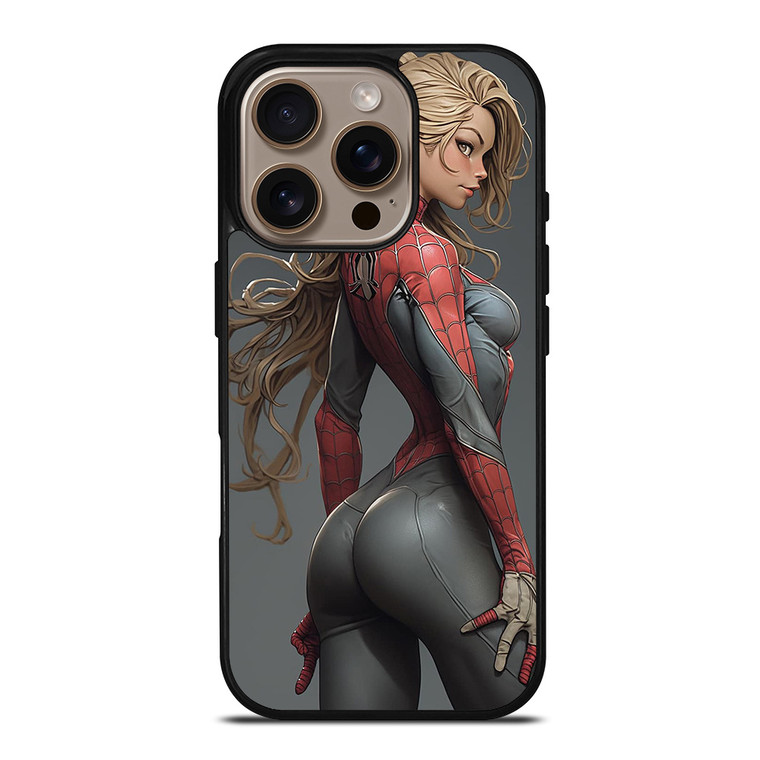 CARTOON SPIDER GIRL SEXY MARVEL COMICS iPhone 16 Pro Case Cover