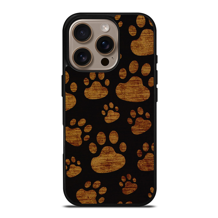 CAT FOOTPRINTS PATTERN iPhone 16 Pro Case Cover