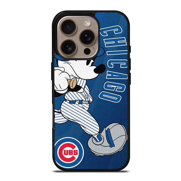 CHICAGO CUBS LOGO MICKEY MOUSE iPhone 16 Pro Case Cover