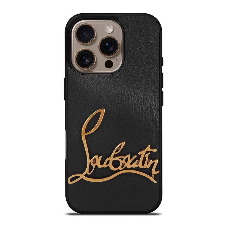 CHRISTIAN LOUBOUTIN LOGO LEATHER iPhone 16 Pro Case Cover
