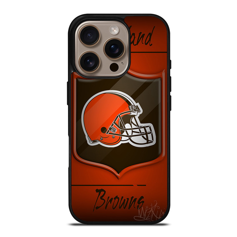 CLEVELAND BROWNS HELMET LOGO iPhone 16 Pro Case Cover