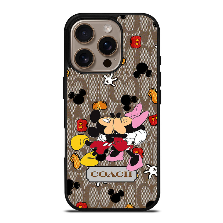 COACH MICKEY MINNIE MOUSE KISS iPhone 16 Pro Case Cover