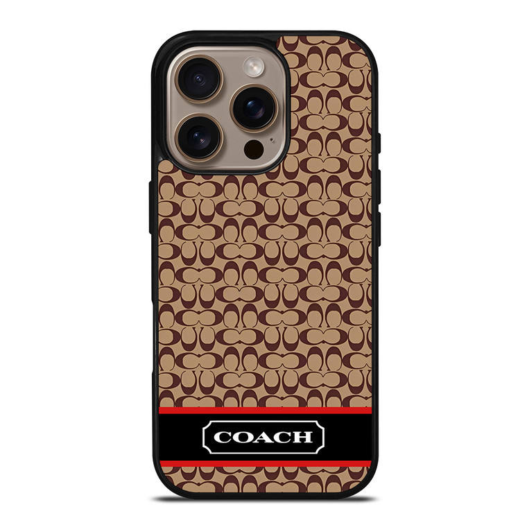 COACH NEW YORK BROWNLOGO PATTERN iPhone 16 Pro Case Cover
