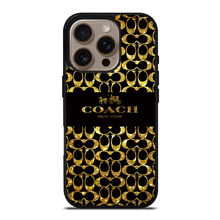 COACH NEW YORK GOLDEN iPhone 16 Pro Case Cover