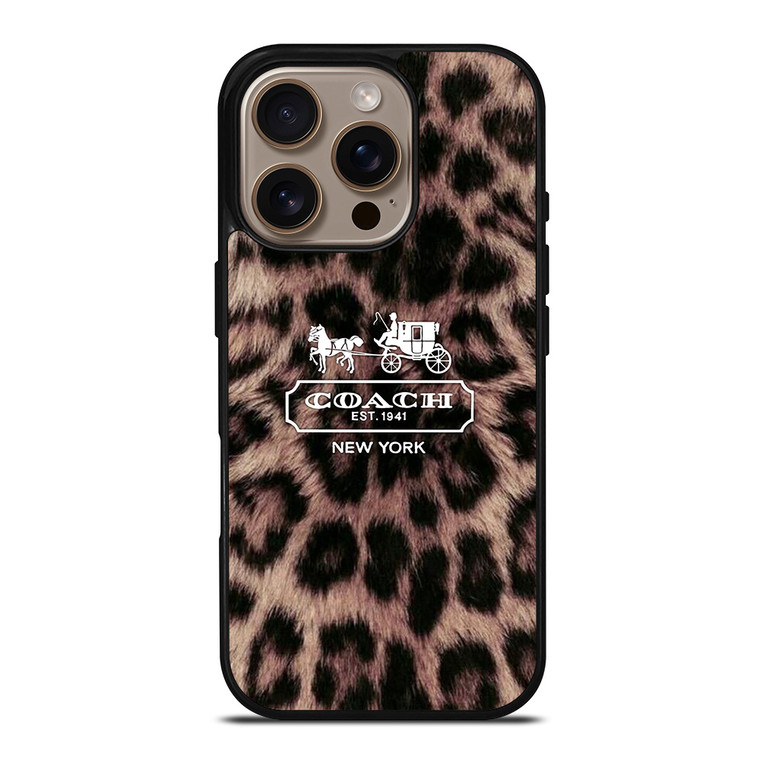 COACH NEW YORK LEOPARD iPhone 16 Pro Case Cover