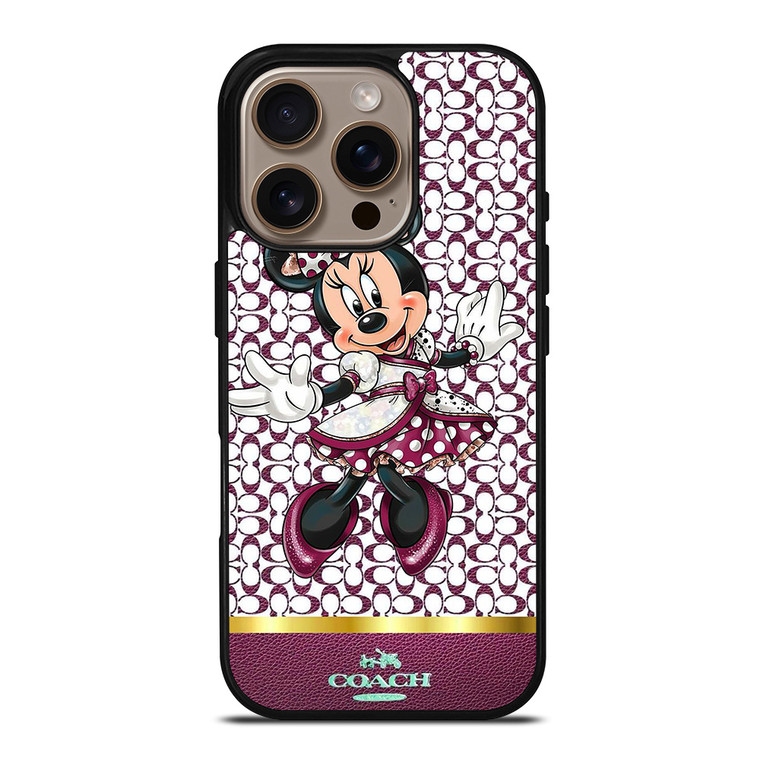 COACH NEW YORK LOGO MINNIE MOUSE DISNEY iPhone 16 Pro Case Cover