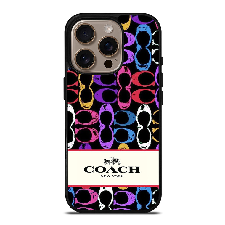 COACH NEW YORK PATTERN COLOR iPhone 16 Pro Case Cover