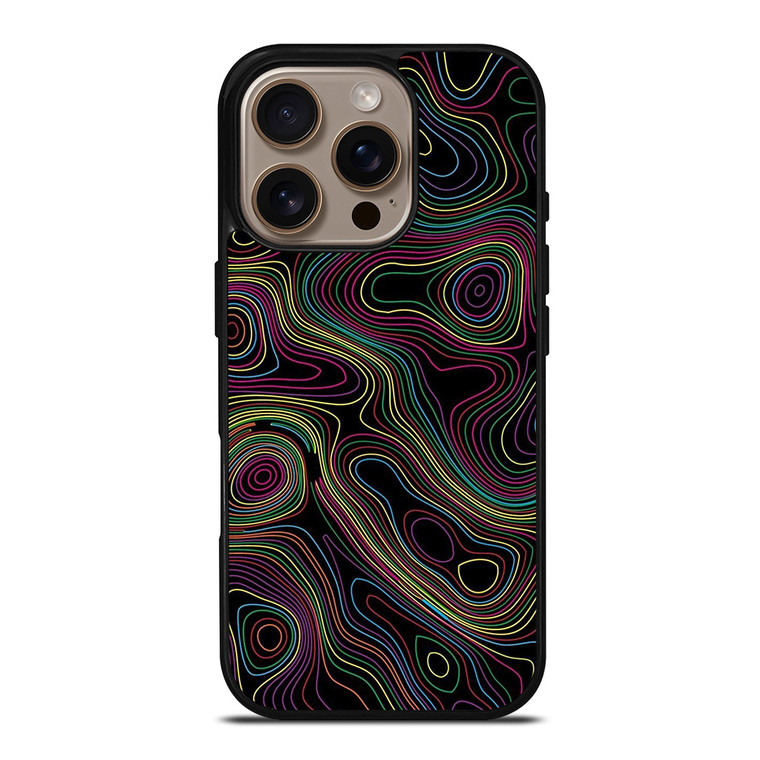 COLORFUL ABSTRACT LINES iPhone 16 Pro Case Cover