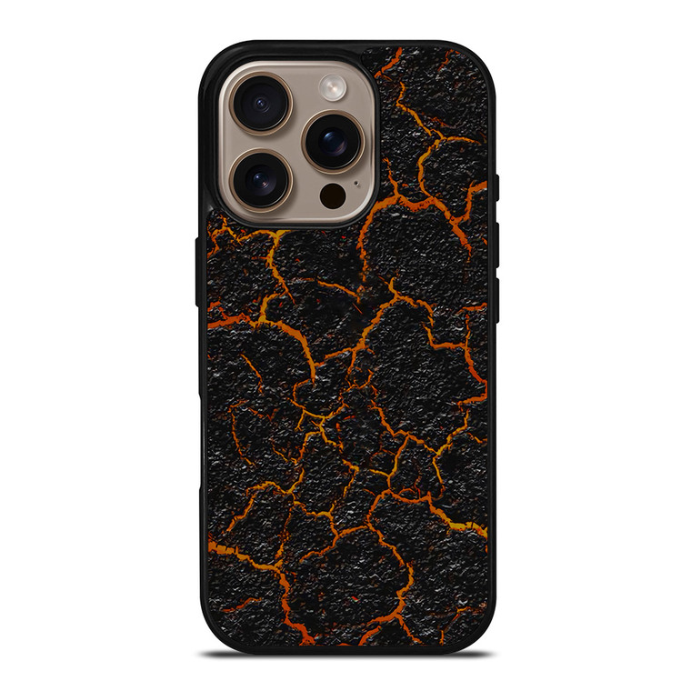 CRACKED LAVA TEXTURE iPhone 16 Pro Case Cover