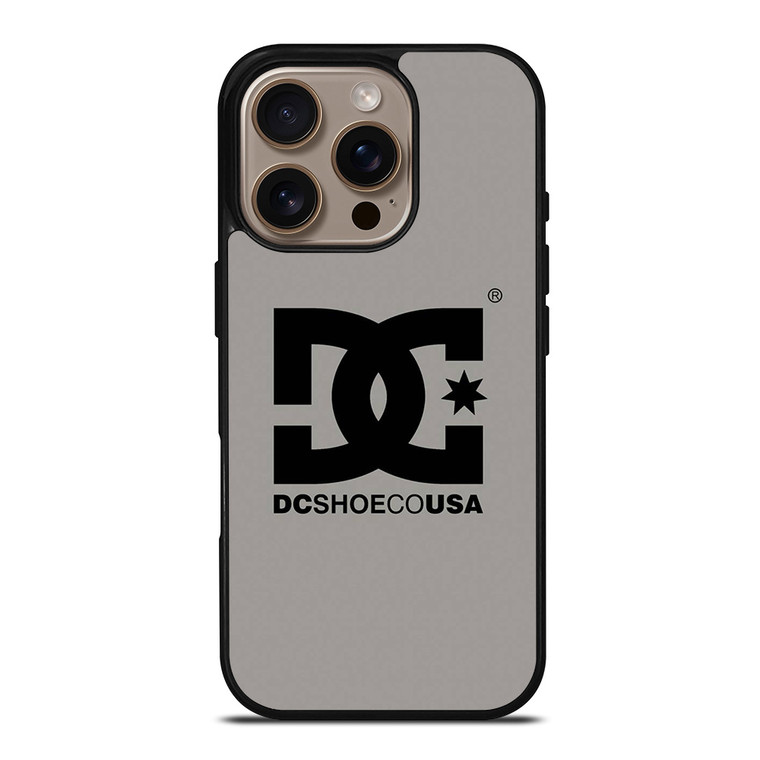 DC SHOE CO USA LOGO GREY iPhone 16 Pro Case Cover DC SHOE CO USA LOGO GREY iPhone 16 Pro Case Cover