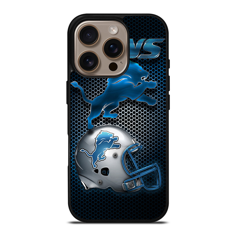 DETROIT LIONS LOGO HELMET iPhone 16 Pro Case Cover