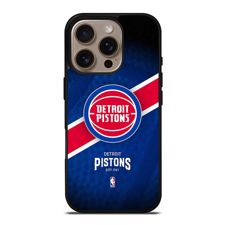 DETROIT PISTONS NBA TEAM iPhone 16 Pro Case Cover