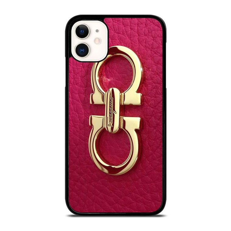 SALVATORE FERRAGAMO LOGO MAGENTA iPhone 11 Case Cover
