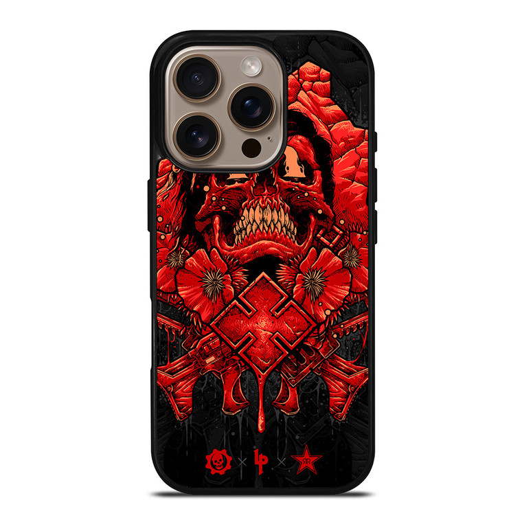 GEARS OF WAR SKULL RED iPhone 16 Pro Case Cover