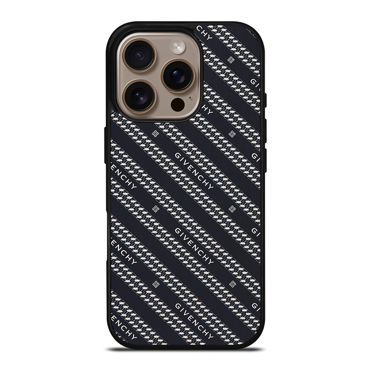 GIVENCHY PARIS LOGO PATTERN iPhone 16 Pro Case Cover